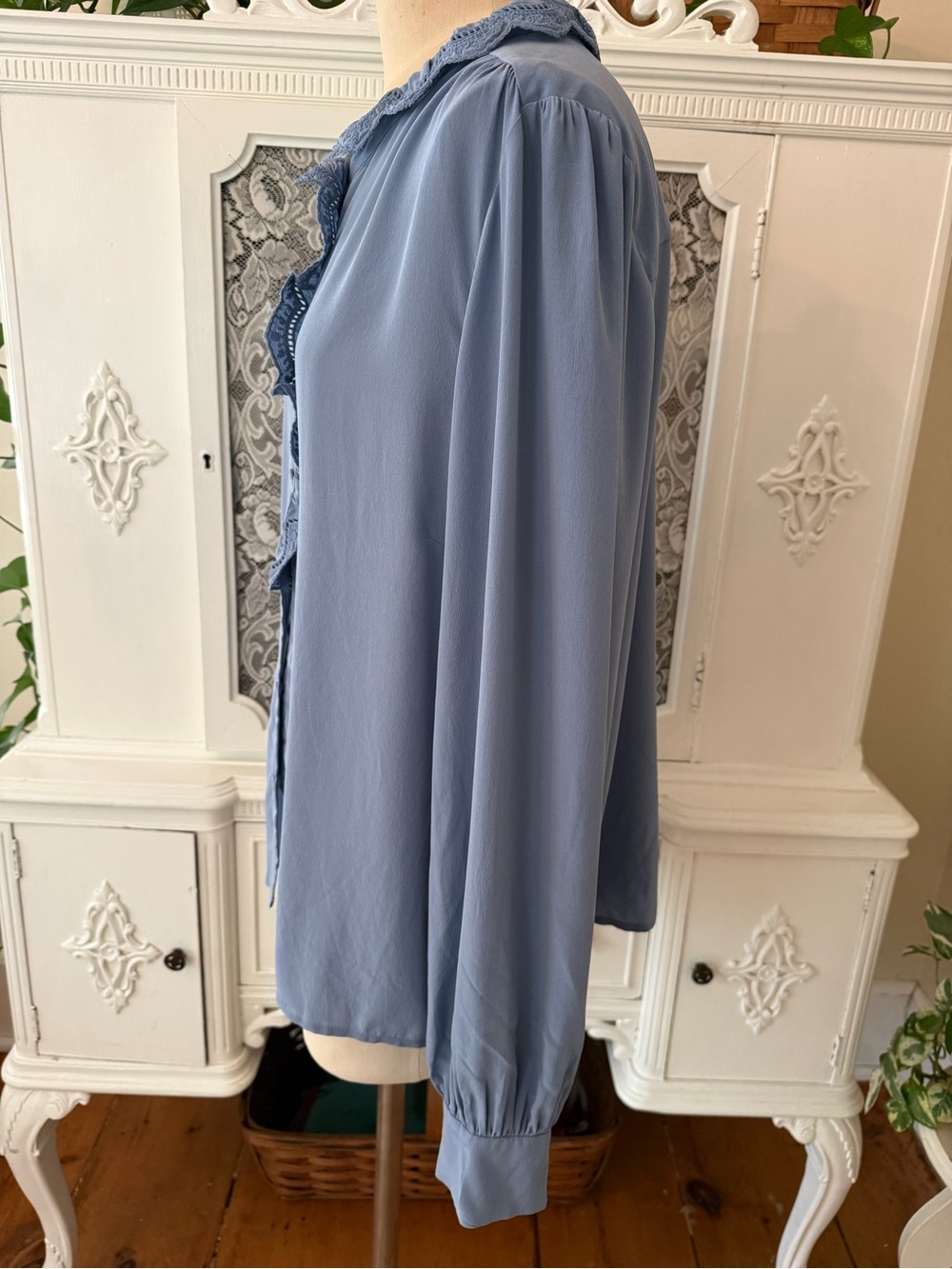 Sezane Chlo Silk Ruffle Blouse - Picture 4 of 10